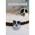 Custom Pet Portrait Phone Grip – Personalized Acrylic Grip with Your Pet’s Photo