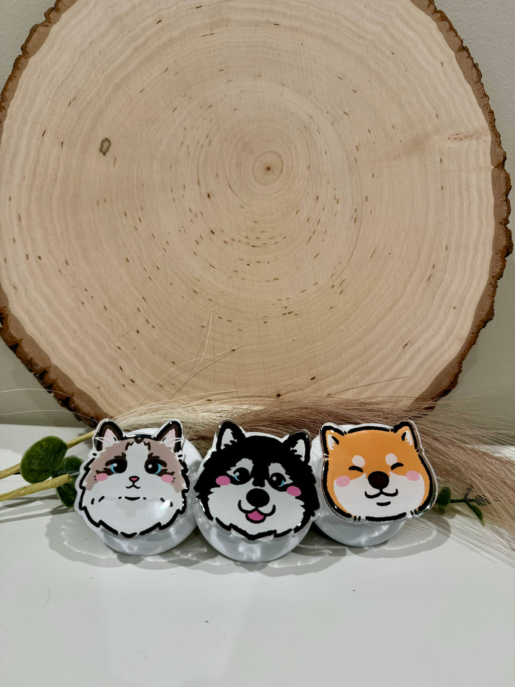 Custom Pet Portrait Phone Grip – Personalized Acrylic Grip with Your Pet’s Photo