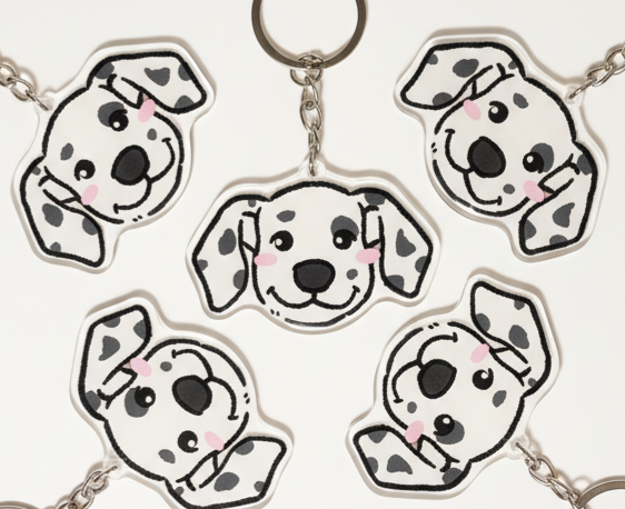 Acrylic Dog Breed Keychain – Dalmatian Gift & Pet Accessory