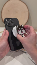 Custom Pet Portrait Phone Grip – Personalized Acrylic Grip with Your Pet’s Photo