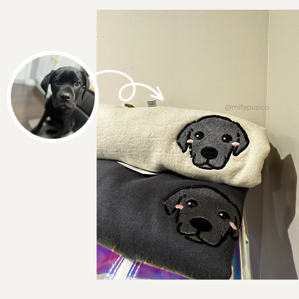 Custom Pet Portrait Sweatshirt - Personalized Pet Sweatshirt from Photo – Cute Pet Gift