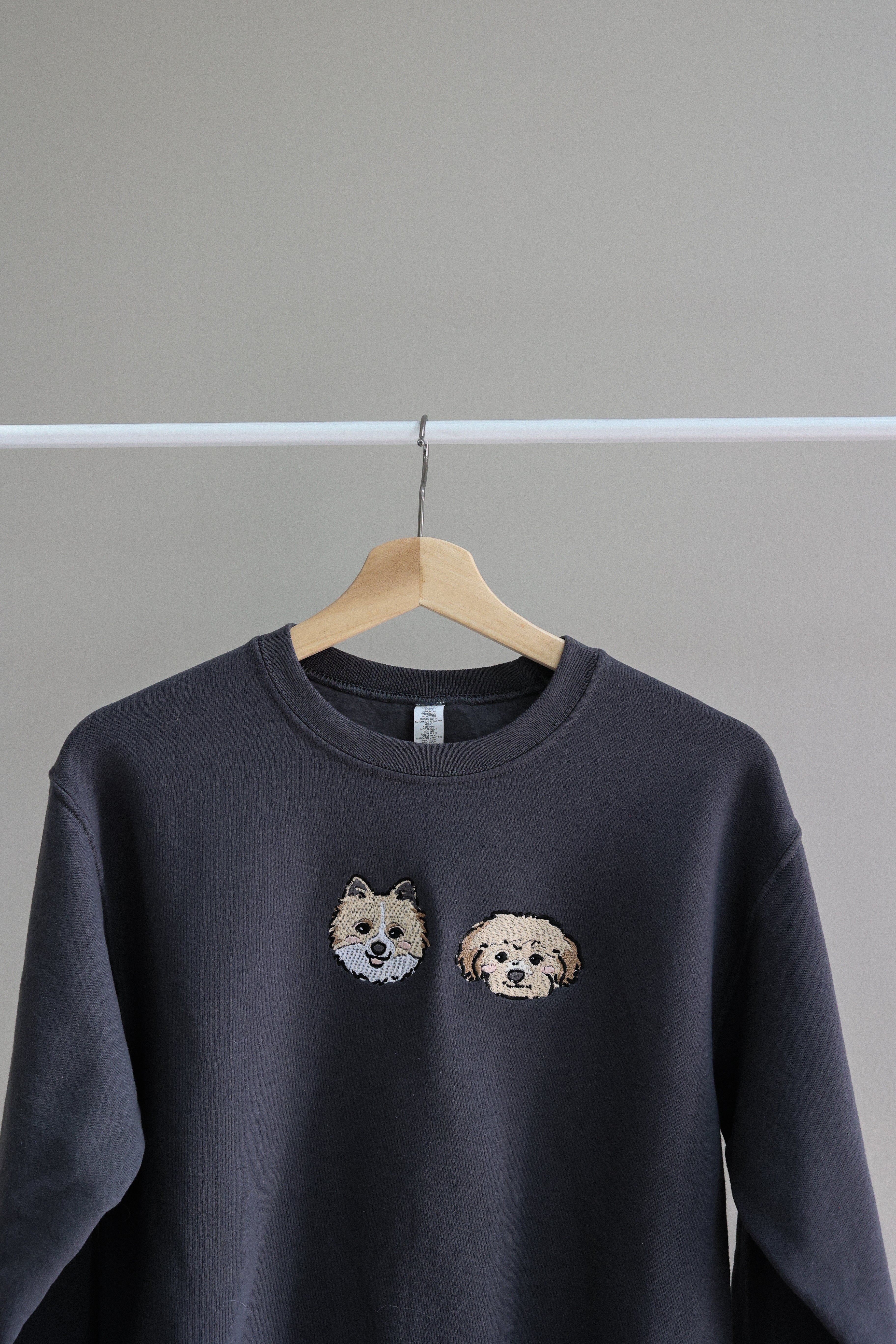 Dog embroidered online sweatshirt